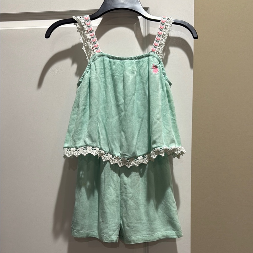U.S. Polo Assn. Mint Green Girls Romper